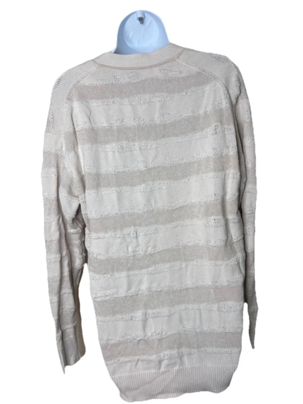 M.M.LaFleur The Cookie Cardigan Drift Knit Size M Moonbeam Organic Cotton